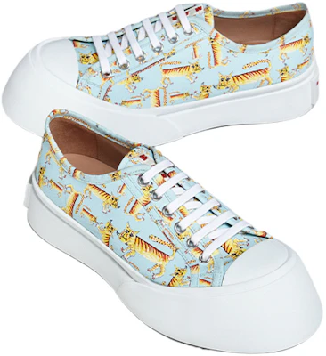 MARNI 帆布系帶運動時尚板鞋 女款 煙藍色 虎年限定 Shop MARNI 帆布系帶運動時尚板鞋 女款 煙藍色 虎年限定