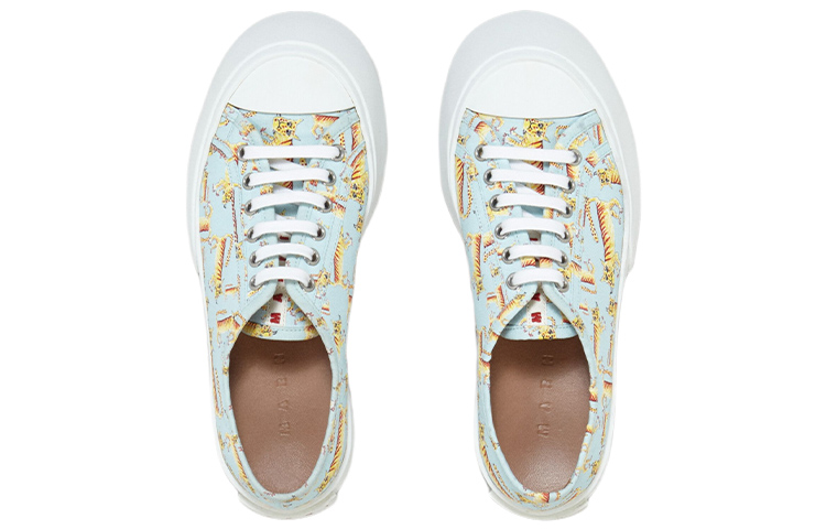Purchase MARNI 帆布系帶運動時尚板鞋 女款 煙藍色 虎年限定