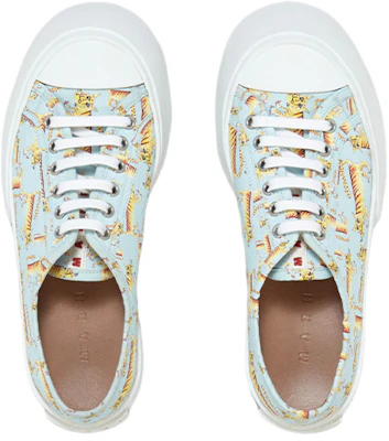 MARNI 帆布系帶運動時尚板鞋 女款 煙藍色 虎年限定 Purchase MARNI 帆布系帶運動時尚板鞋 女款 煙藍色 虎年限定