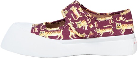 (Women) Marni Pablo Mary-Jane 'Burgundy Year of the Tiger' SNZW012502P457800R79 (Women) Marni Pablo Mary-Jane 'Burgundy Year of the Tiger' SNZW012502P457800R79