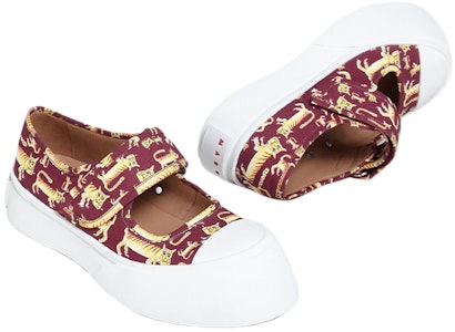 (W) 마르니 파블로 메리제인 '버건디 호랑이의 해' SNZW012502P457800R79 Shop (W) 마르니 파블로 메리제인 '버건디 호랑이의 해' SNZW012502P457800R79