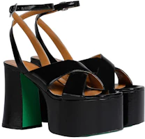 Lookbook (W) 마르니 블랙 에나멜 슬링백 샌들 SAMS017312P580800N99