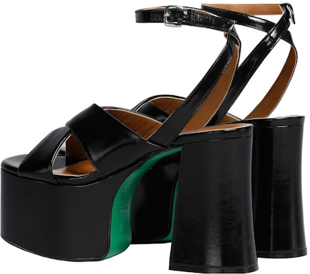 (W) 마르니 블랙 에나멜 슬링백 샌들 SAMS017312P580800N99 Shop (W) 마르니 블랙 에나멜 슬링백 샌들 SAMS017312P580800N99