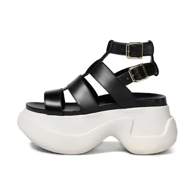 (W) Marni Platform Fashion Sandals 'Black Roman'