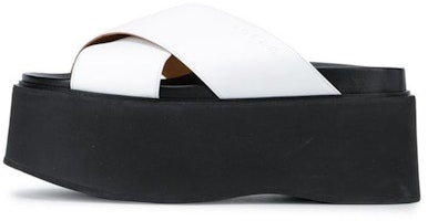 (Women) Marni Platform Leather 'White' ZPMS006006P403000W01 (Women) Marni Platform Leather 'White' ZPMS006006P403000W01