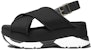 (W) Sandal Platform Marni 'Gancu Logam Hitam' SAMS002708TCR8600N99
