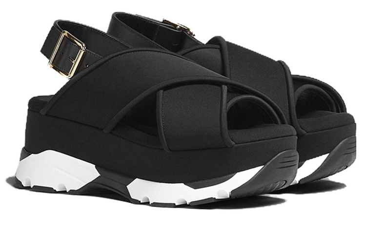 (W) Marni Platform Sandal 'Metallic Buckle Black' 圖 2