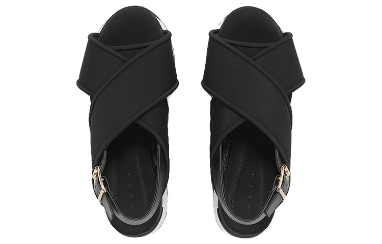 (W) Marni Platform Sandal 'Metallic Buckle Black' 圖 4