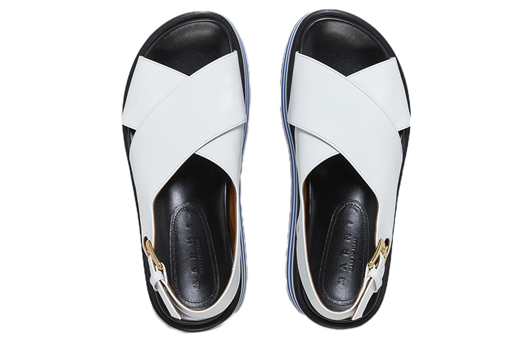 Purchase MARNI 皮革鞋床坡跟涼鞋 女款 白色