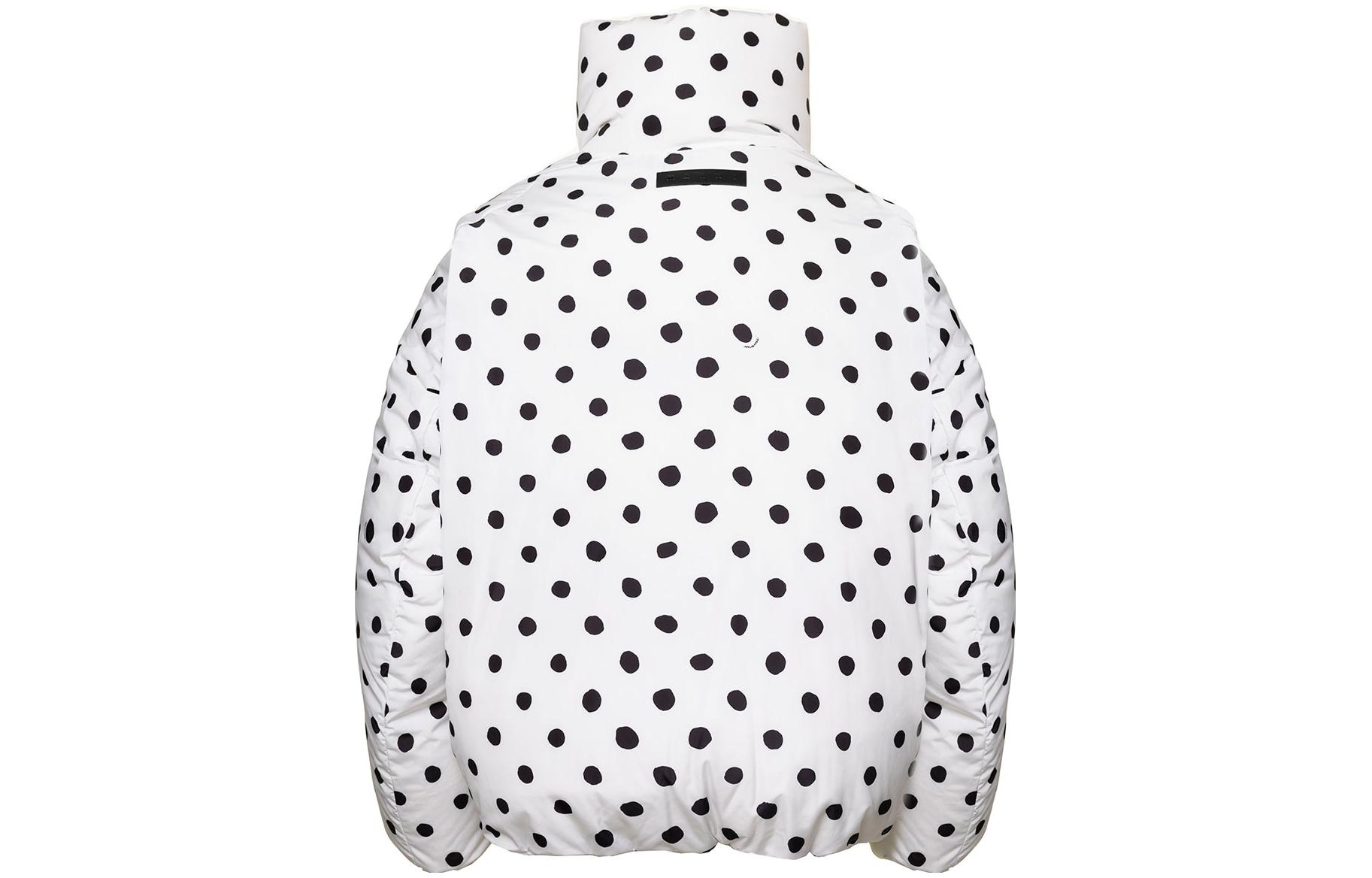 Lookbook (W) 마르니 도트 프린트 하이넥 지퍼 코튼 자켓 여성용 화이트 PIMA0080AT-UTP742-SDW01