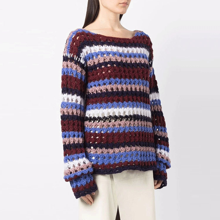 Purchase (W) MARNI 紫色露肩羊毛針織毛衣 - 寬鬆設計款式 GCMD0297Q0U-FW021-RGC83