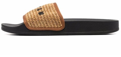 (Women) Marni Raffia Fashion Slide 'Brown' SAMS016102P3860ZO136 (Women) Marni Raffia Fashion Slide 'Brown' SAMS016102P3860ZO136