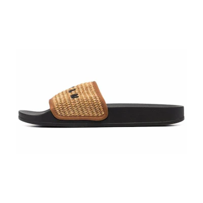 (W) Marni Raffia Fashion Slide 'Brown'