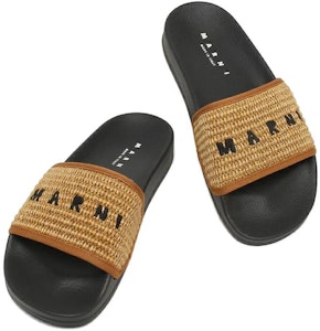 (W) Marni 草编时尚拖鞋 '棕色' SAMS016102P3860ZO136 Shop (W) Marni 草编时尚拖鞋 '棕色' SAMS016102P3860ZO136