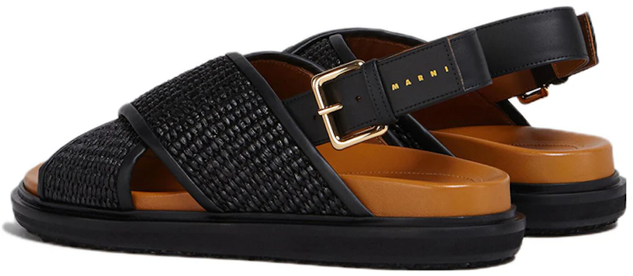 (W) Marni Selipar Kulit Raffia Luar 'Black Fashion' FBMS013801P3860ZO166 Lookbook (W) Marni Selipar Kulit Raffia Luar 'Black Fashion' FBMS013801P3860ZO166