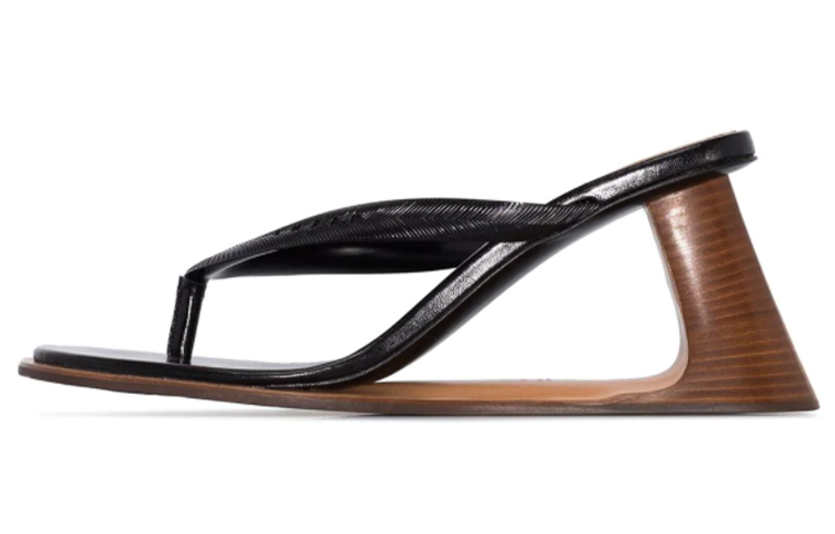 (W) Marni Sculptured Sandal 'Brown Black'