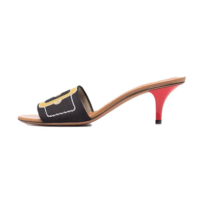 (W) Marni Slide 'Black Round Toe Open'