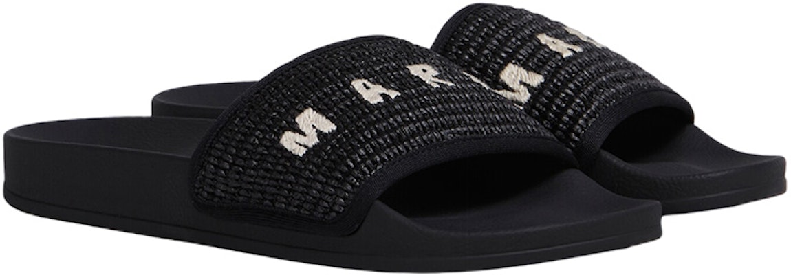 (W) Marni Slide 'Braided Raffia - Hitam' Sandal 슬라이드 SAMS016102-P3860-00N99 Order (W) Marni Slide 'Braided Raffia - Hitam' Sandal 슬라이드 SAMS016102-P3860-00N99