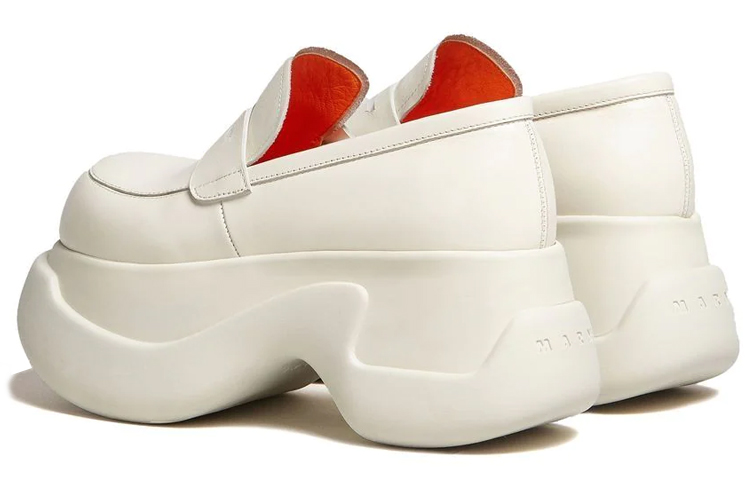 Lookbook (W) マルニ レザー 厚底スリッポン (ホワイト) MOMS004108P508800W03