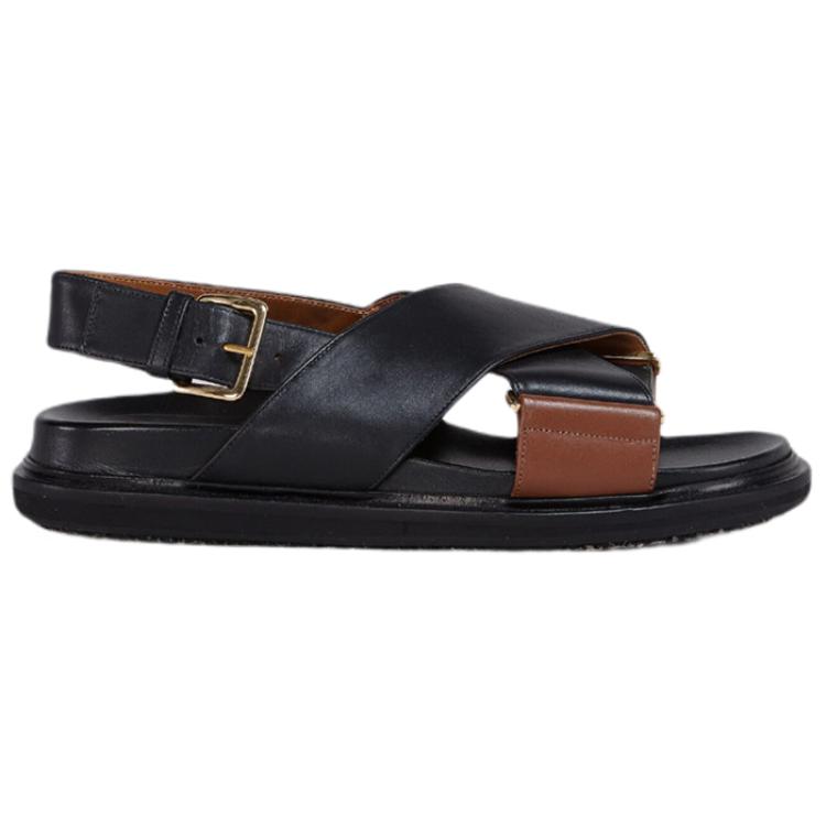 (W) Marni Smooth Calfskin Sandal 'Black' 圖 2