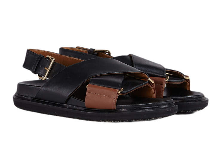 (W) Marni Smooth Calfskin Sandal 'Black' 圖 3