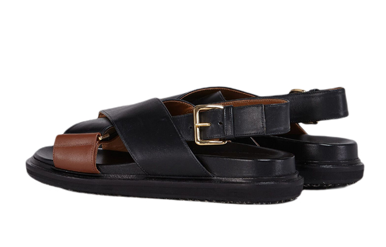 (W) Marni Smooth Calfskin Sandal 'Black' 圖 4