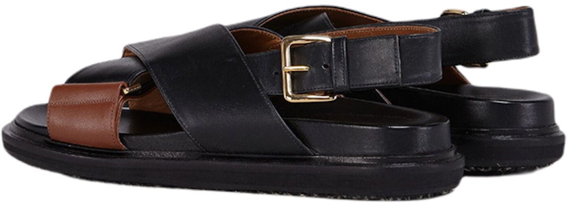 MARNI 光滑小牛皮涼鞋 女款 黑色 Shop MARNI 光滑小牛皮涼鞋 女款 黑色