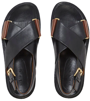 MARNI 光滑小牛皮涼鞋 女款 黑色 Purchase MARNI 光滑小牛皮涼鞋 女款 黑色