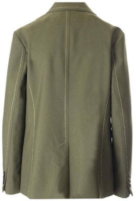 (Women) MARNI Solid Single-Breasted Long Sleeve Green Jacket GIMA0228U-0TW839-00V55 Lookbook (Women) MARNI Solid Single-Breasted Long Sleeve Green Jacket GIMA0228U-0TW839-00V55