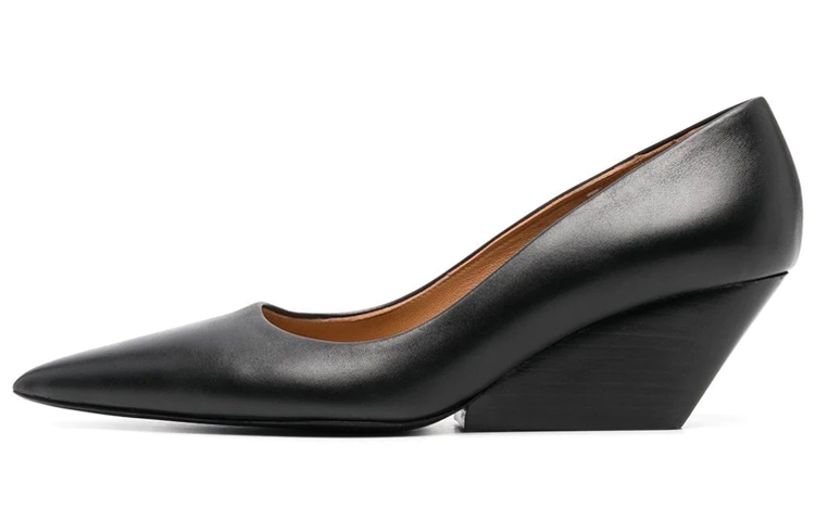 Buy (W) Marni黑色太空小牛皮尖头高跟鞋 PUMS009155P508800N99