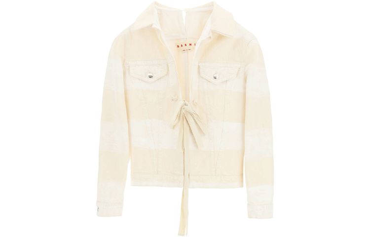 Order (W) マルニ SS21 カラーブロック レースアップ カラージャケット ホワイト GIJD0157U7-USCR41-PTW08