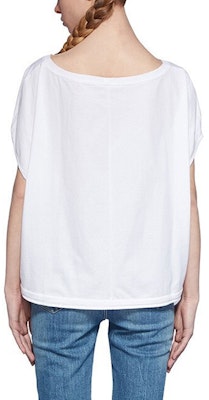 (Women) MARNI SS21 White Solid Color Letter Logo T-Shirt. THJE0050MX-UTCZ57-00W01 Details for (Women) MARNI SS21 White Solid Color Letter Logo T-Shirt. THJE0050MX-UTCZ57-00W01