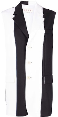 (Women) MARNI SS22 Black and White Colorblock Single-Breasted Vest GLMA0055QU-UTW950-00N99 Order (Women) MARNI SS22 Black and White Colorblock Single-Breasted Vest GLMA0055QU-UTW950-00N99