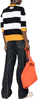 Shop (W) MARNI SS22 黑色條紋寬鬆半袖毛衣。 GCMD0345Q0UFC912MSN99