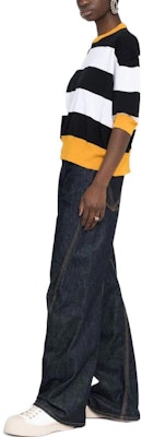 (Women) MARNI SS22 Black Striped Relaxed Fit Half-Sleeve Sweater. GCMD0345Q0UFC912MSN99 Purchase (Women) MARNI SS22 Black Striped Relaxed Fit Half-Sleeve Sweater. GCMD0345Q0UFC912MSN99