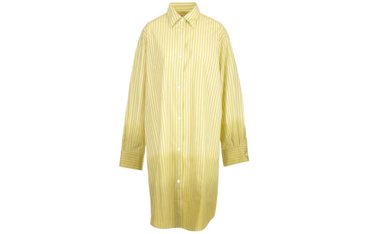 Order (W) Marni SS22 漸層條紋翻領長袖襯衫 黃色 CAMA0465A0-USCS51-DDV15