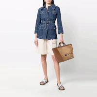 Lookbook (W) MARNI SS22 헌팅 스타일 데님 재킷 블루 JKJD0209C0USCS50FSB99