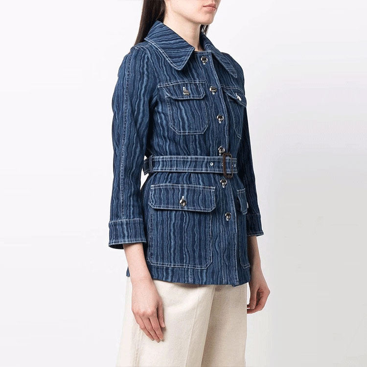 Purchase (W) MARNI SS22 Jaket Denim Gaya Memburu Biru JKJD0209C0USCS50FSB99