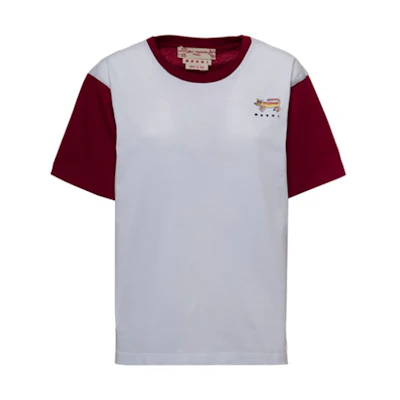 (Women) MARNI SS22 White Logo Back Print Short Sleeve T-Shirt THJEL32EPFUSCS81NTR82