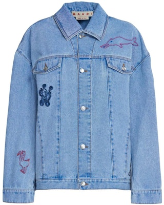 (Women) MARNI SS23 Blue Denim Single-Breasted Long Sleeve Jacket GIJD0183S0-USCU83-BDB20 Buy (Women) MARNI SS23 Blue Denim Single-Breasted Long Sleeve Jacket GIJD0183S0-USCU83-BDB20
