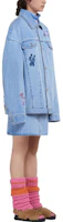 Purchase (W) MARNI SS23 Jaket Denim Biru Lengan Panjang Single-Breasted GIJD0183S0-USCU83-BDB20