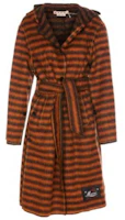 Order (W) MARNI SS23 棕色條紋中長款連帽外套 CPMA0214C0-UTW997-STR17