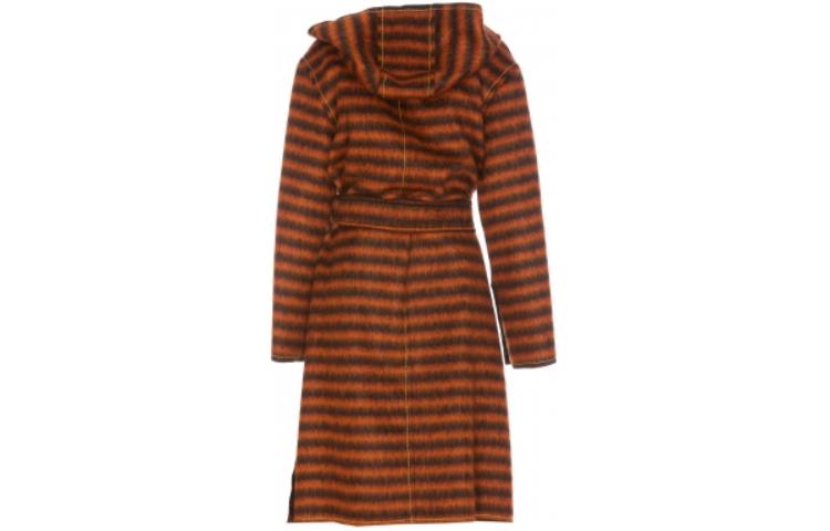 Lookbook (W) MARNI SS23 棕色條紋中長款連帽外套 CPMA0214C0-UTW997-STR17