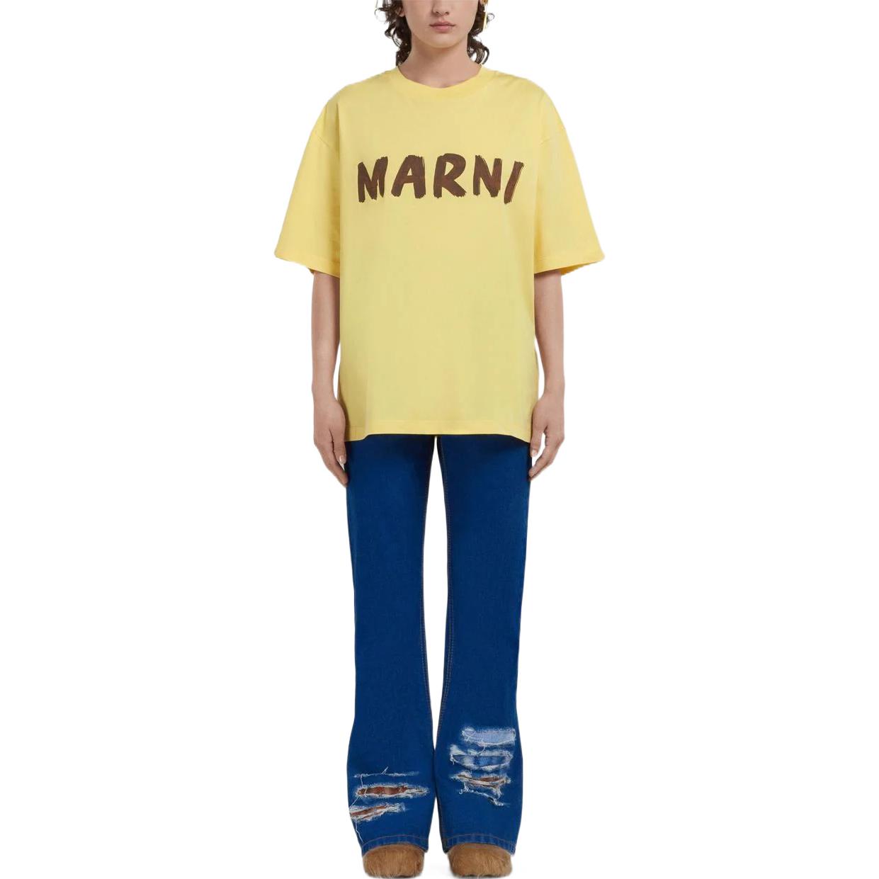 Lookbook (W) MARNI SS23 フェード ディストレス デニム ジーンズ ブルー PAJD0391LYUSCU83BDB60