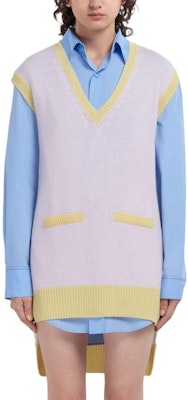 (Women) MARNI SS23 V-Neck Sleeveless Knit Vest Colorblock Pullover. CVMD0100Q0-UFX385-MXC17 Lookbook (Women) MARNI SS23 V-Neck Sleeveless Knit Vest Colorblock Pullover. CVMD0100Q0-UFX385-MXC17