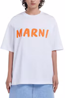 Lookbook (W) MARNI SS23 白色Logo印花短袖圓領T恤。 THJET49EPH-USCS11-L2W01