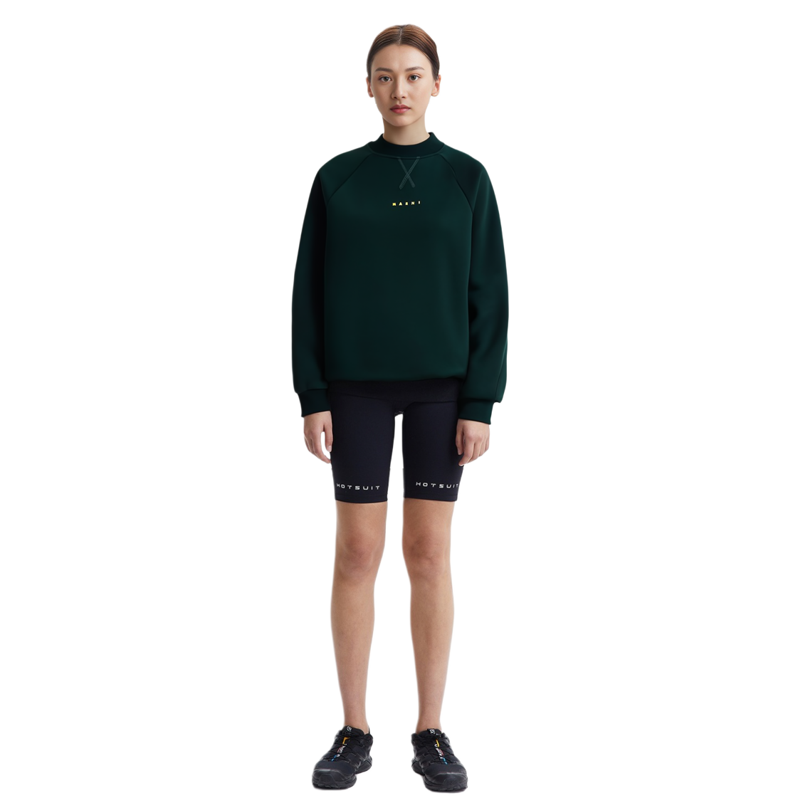 Details for (W) Sudadera Verde de Manga Larga con Logo Estampado Marni SS23 FLJE0128P7-USCU87-LOV89