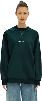 (W) Marni SS23 Baju Sweatshirt Logo Hijau Lengan Panjang Crewneck FLJE0128P7-USCU87-LOV89 Cheap (W) Marni SS23 Baju Sweatshirt Logo Hijau Lengan Panjang Crewneck FLJE0128P7-USCU87-LOV89