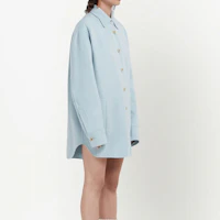 Purchase (W) マルニ SS23 ライトブルー ロゴ刺繍入りボタンアップジャケット. JKMA0259KS-UTW982-00B12