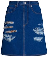(Women) MARNI SS23 Solid Color Distressed Button Skirt Blue GOJD0519LY-USCU83-BDB60 (Women) MARNI SS23 Solid Color Distressed Button Skirt Blue GOJD0519LY-USCU83-BDB60